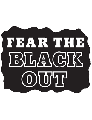 Fear the Black Out Temporary Tattoo