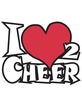 I Love 2 Cheer Temporary Tattoo