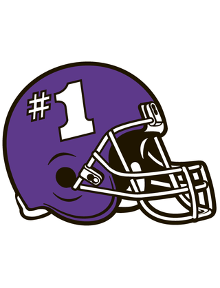 Purple #1 Helmet Temporary Tattoo