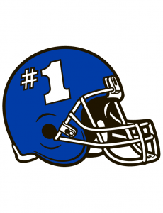 Blue #1 Helmet Temporary Tattoo