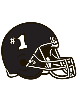 Black #1 Helmet Temporary Tattoo