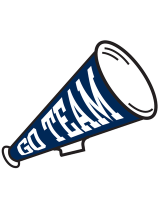 Navy "Go Team" Megaphone Temporary Tattoo