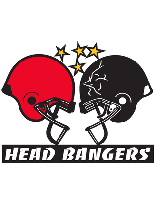 Red & Black Head Bangers Temporary Tattoo