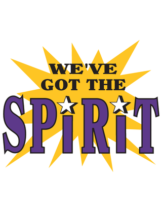 Purple "We've Got The Spirit" Temporary Tattoo