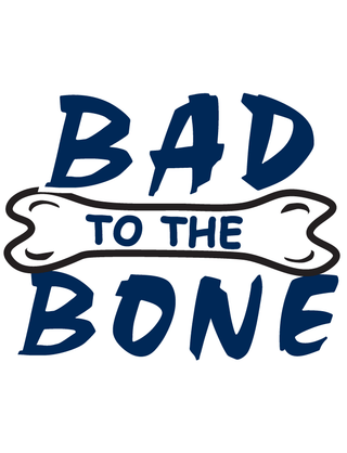 Navy "Bad to the Bone" Temporary Tattoo