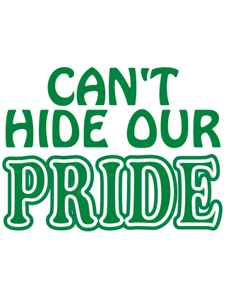 Green "Can't Hide Our Pride" Temporary Tattoo