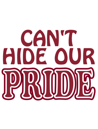 Maroon "Can't Hide Our Pride" Temporary Tattoo