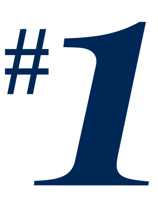 a temporary tattoo design of a navy blue #1