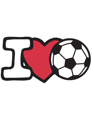 I Love Soccer Temporary Tattoo