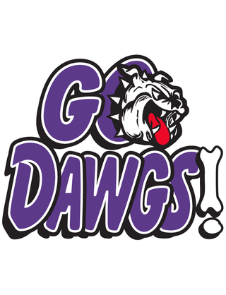 Purple "Go Dawgs!" Temporary Tattoo