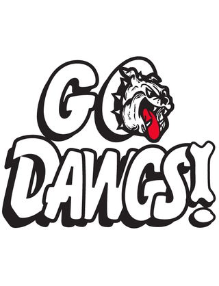 Black "Go Dawgs!" Temporary Tattoo