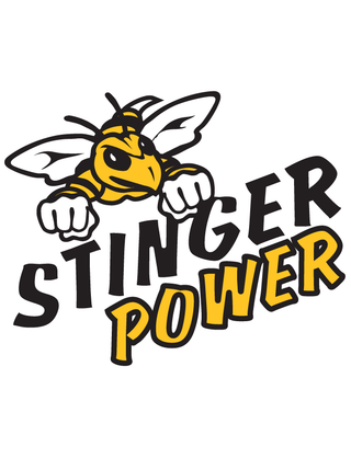 Gold "Stinger Power" Bee Temporary Tattoo