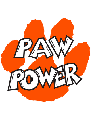 Orange Paw Power Temporary Tattoo