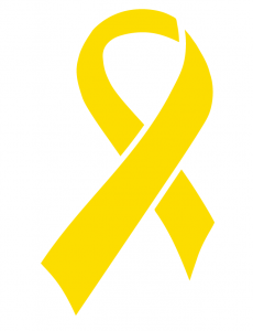 Awareness Yellow Ribbon Temporary Tattoo