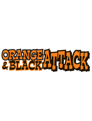 Orange & Black Attack Spirit Strip Temporary Tattoo