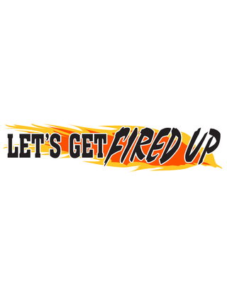 Let's Get Fired Up Spirit Strip Temporary Tattoo