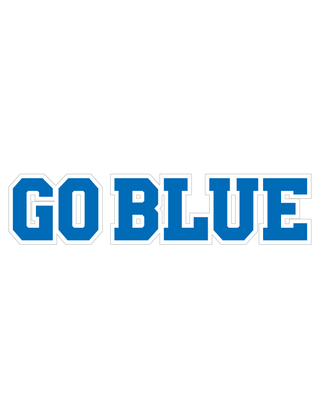 Blue Go Blue Spirit Strip Temporary Tattoo