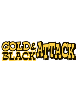 Gold & Black Attack Spirit Strip Temporary Tattoo