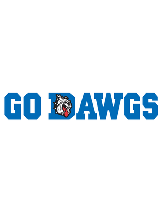 Blue Go Dawgs Spirit Strip Temporary Tattoo