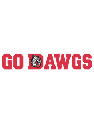 Red Go Dawgs Spirit Strip Temporary Tattoo