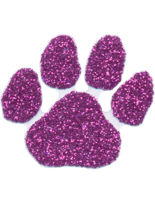 Purple Glitter Paw Print Waterless Tattoo