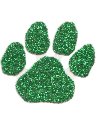 Green Glitter Paw Print Waterless Tattoo