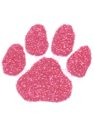 Awareness Pink Glitter Paw Print Waterless Tattoo