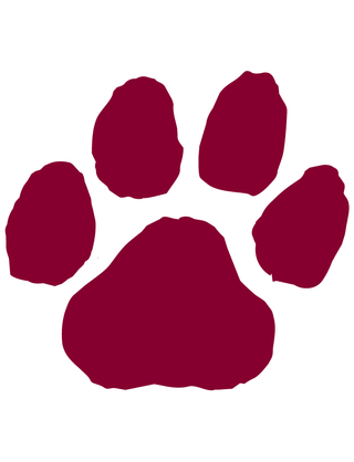 Maroon Paw Print Waterless Tattoo