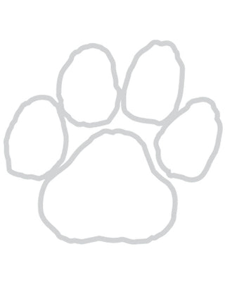 White Paw Print Waterless Tattoo