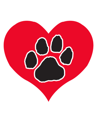 Paw Print Heart Waterless Tattoo