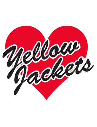 Yellow Jackets Heart Waterless Tattoo