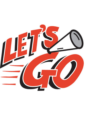 Red "Let's Go" Waterless Tattoo