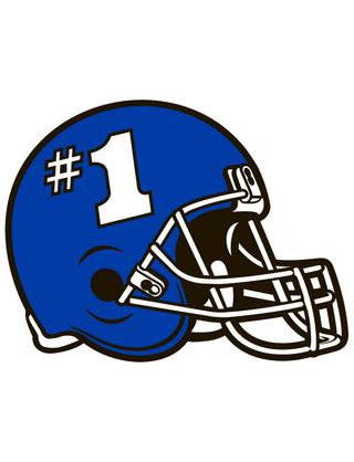 Blue #1 Helmet Waterless Tattoo