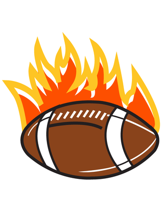 Flaming Football Waterless Tattoo