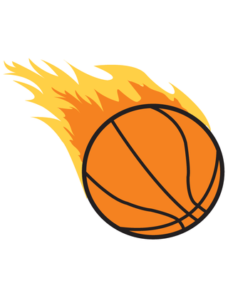 Flaming Basketball Waterless Tattoo