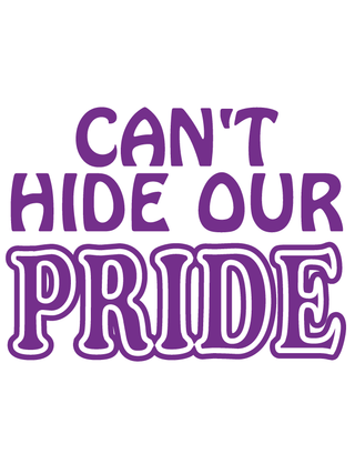 Purple "Can't Hide Our Pride" Waterless Tattoo