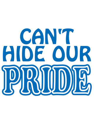 Blue "Can't Hide Our Pride" Temporary Tattoo