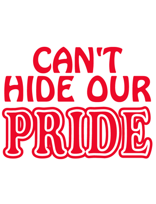 Red "Can't Hide Our Pride" Waterless Tattoo