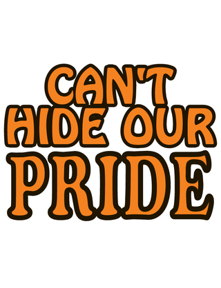 Orange "Can't Hide Our Pride" Waterless Tattoo