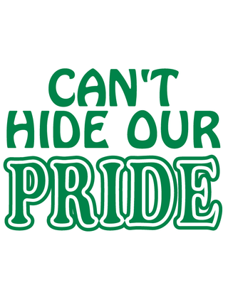 Green "Can't Hide Our Pride" Waterless Tattoo