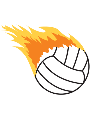 Flaming Volleyball Waterless Tattoo