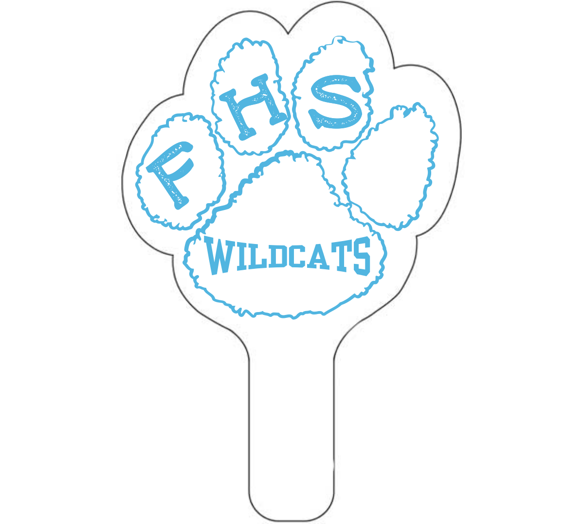 Custom Fan Fans - Paw - Boosters Incorporated